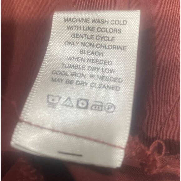 John Mark Oversized Shirt Womens XL red 3/4 sleeve Pullover Boho Travel Casual - Picture 15 of 16